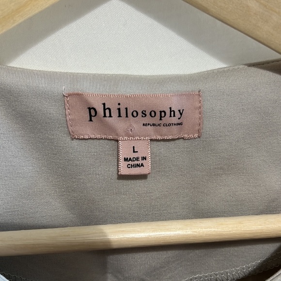 Anthropologie Philosophy Zip Up Jacket Size Large Gray Shoulder Pads - Picture 2 of 8